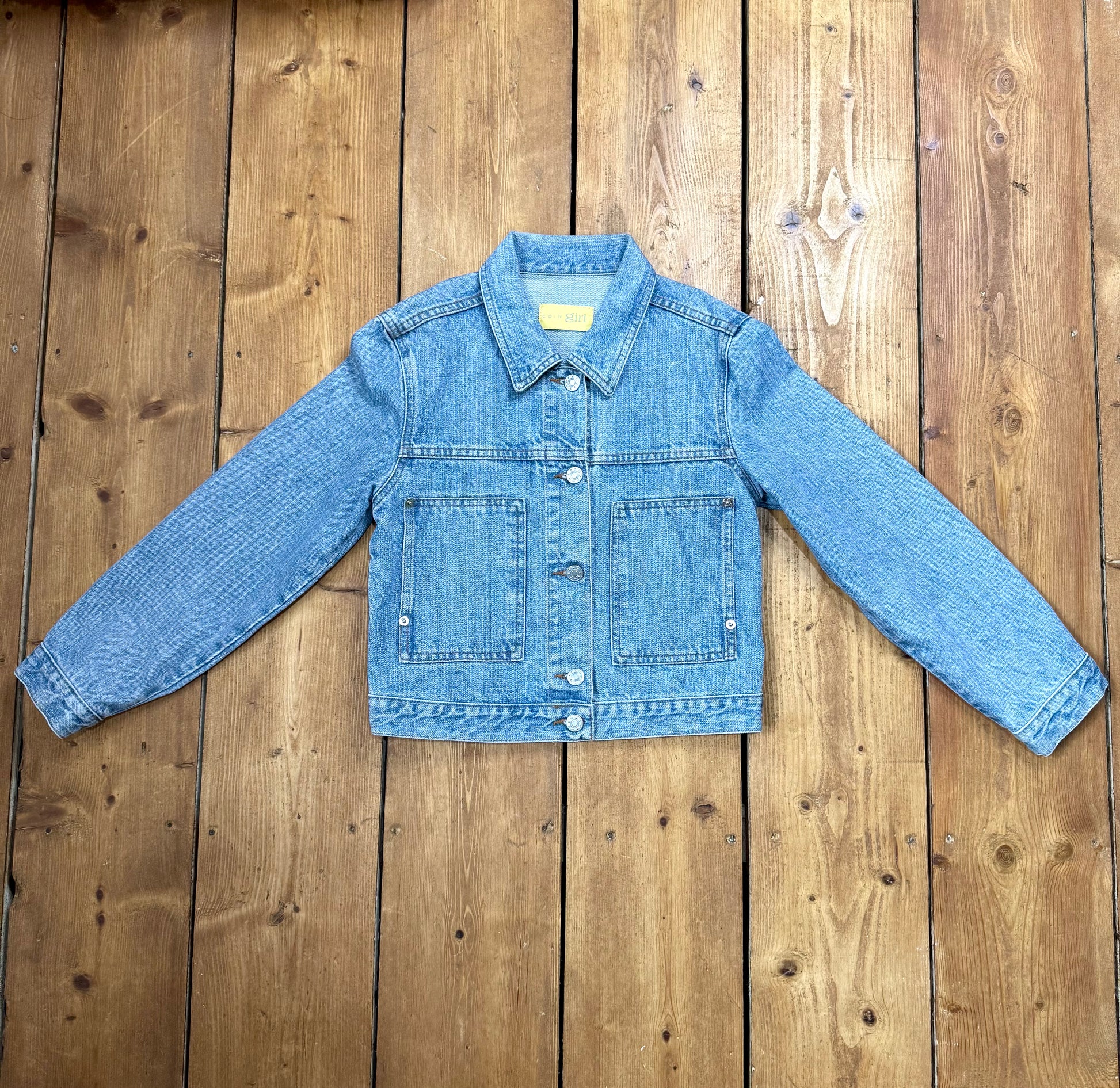 Vintage Y2K denim jacket handpicked for Bee Tiny kids vintage