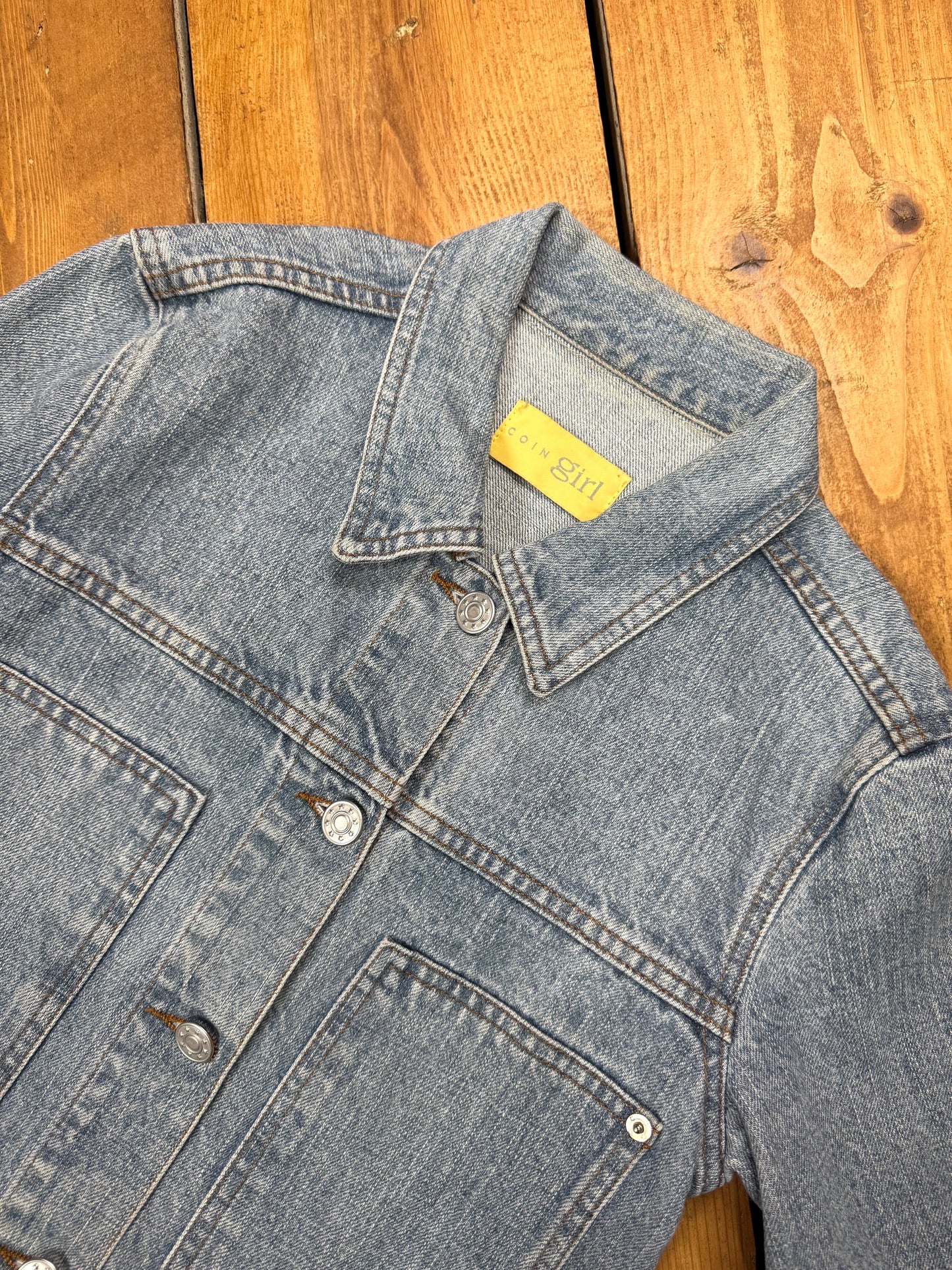 Vintage Y2K denim jacket handpicked for Bee Tiny kids vintage