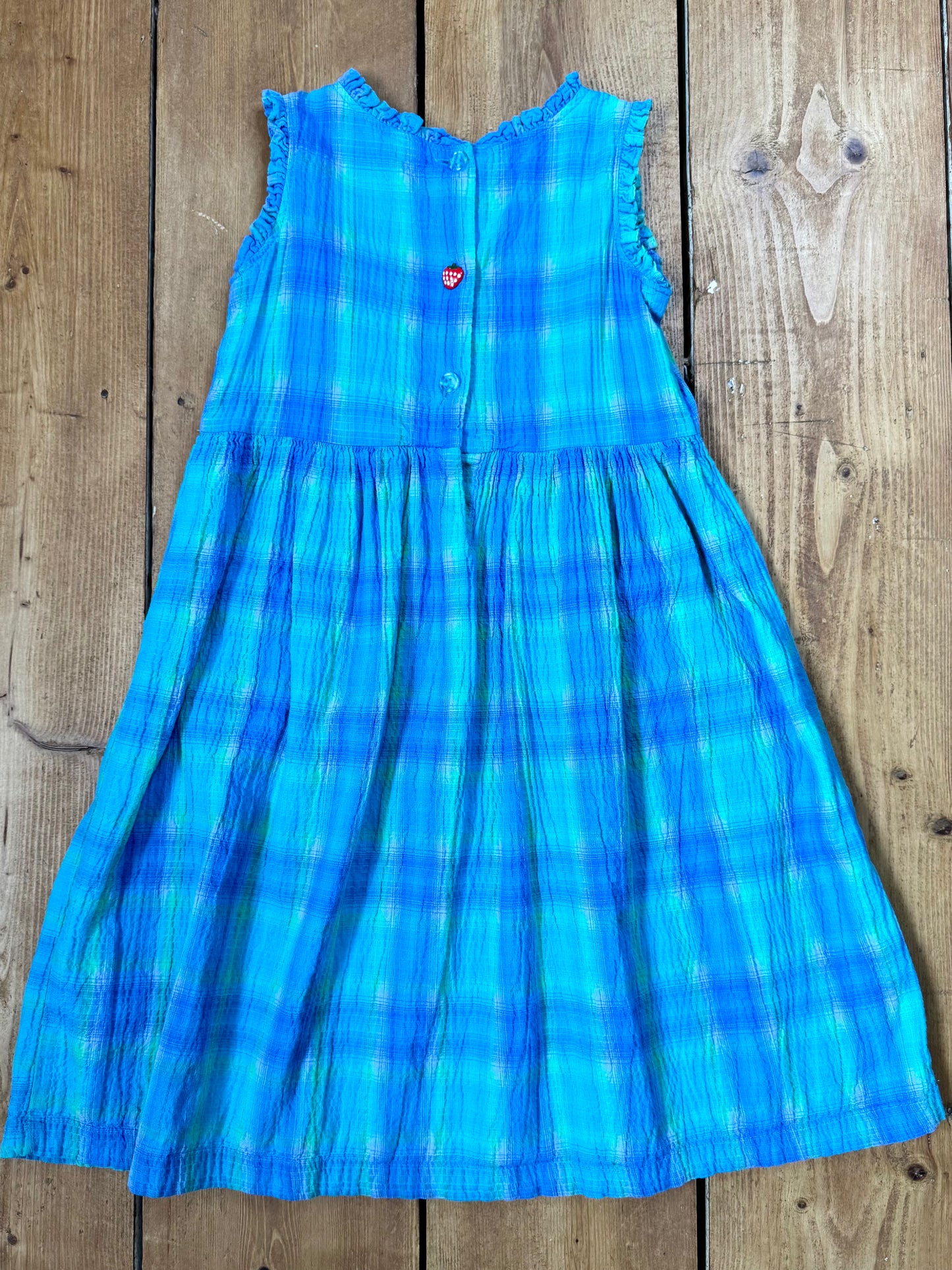 Vintage 90s St.Michael Blue Checked Dress | 4 Years