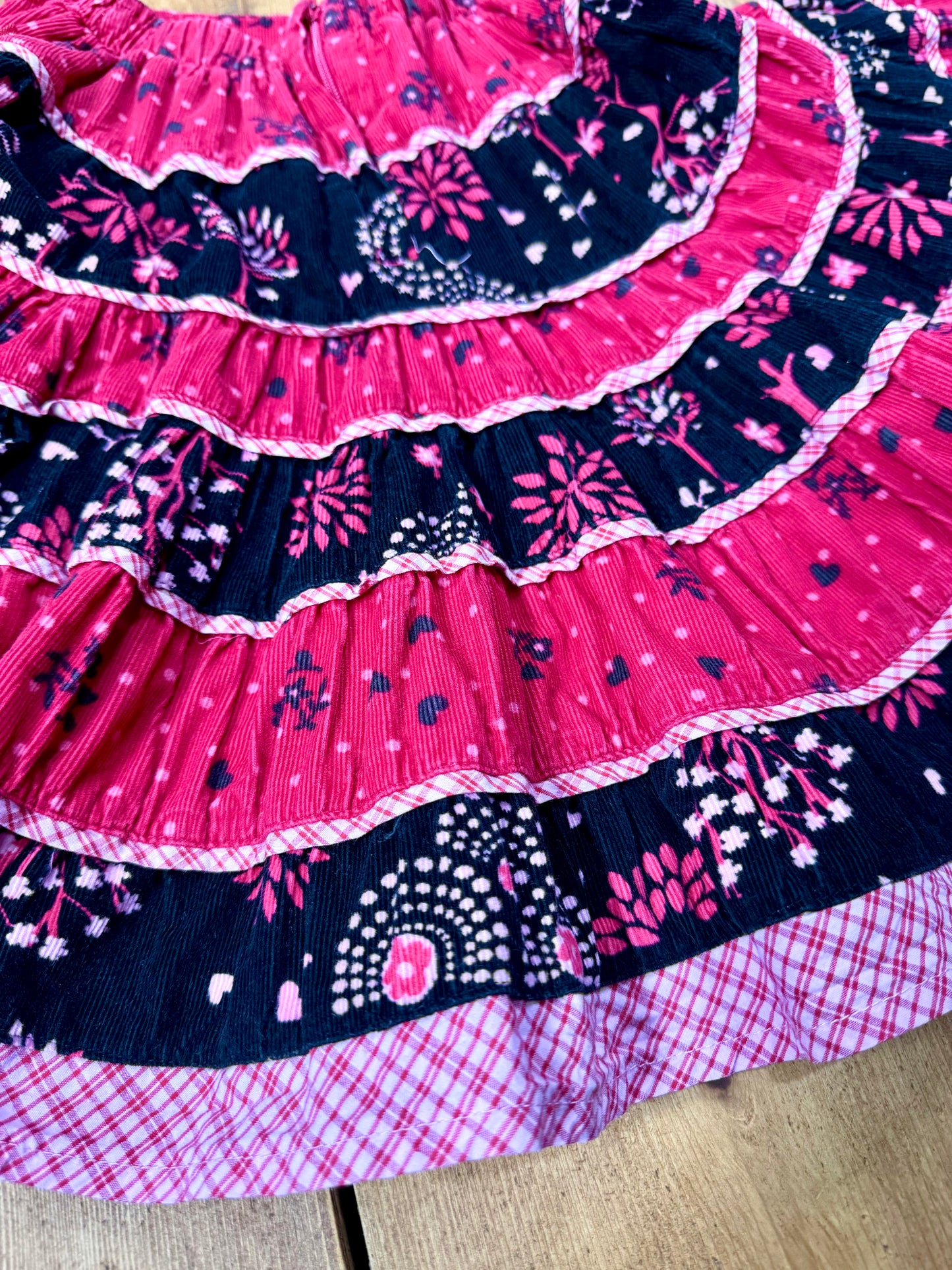 Pumpkin Patch kids vintage full tiered skirt. Handpicked for Bee Tiny kids vintage. 