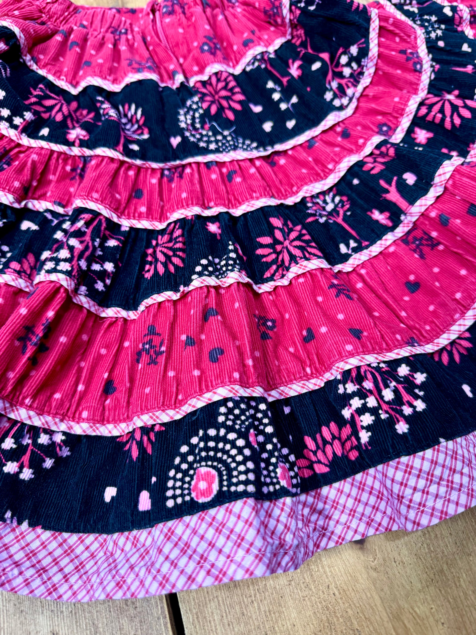 Pumpkin Patch kids vintage full tiered skirt. Handpicked for Bee Tiny kids vintage. 