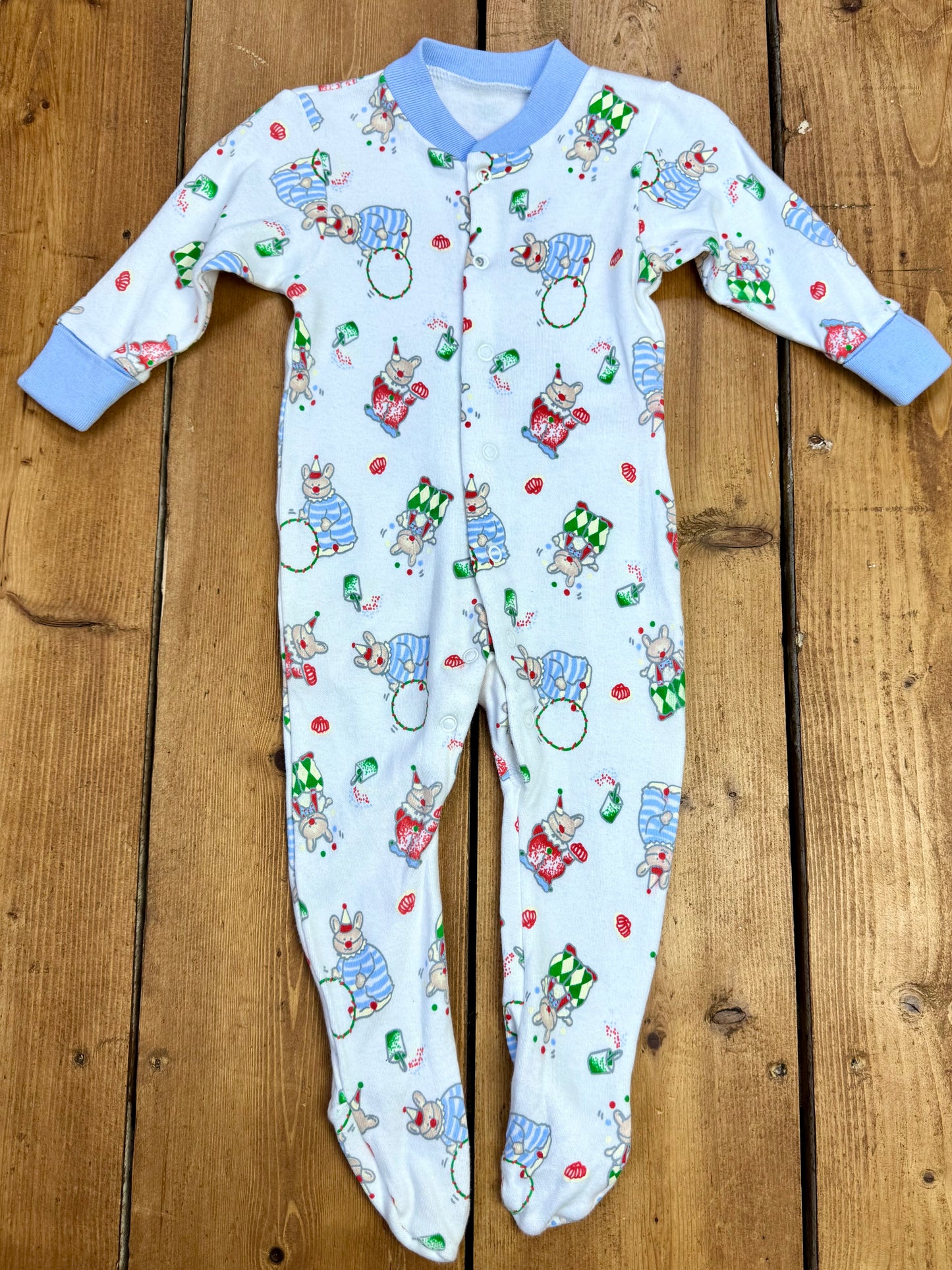 Vintage 90s Playskool Mouse Print Babygrow | 3–6 Months