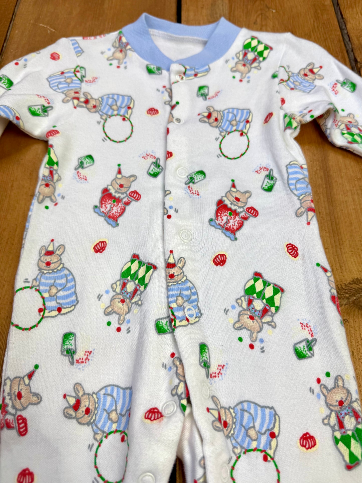 Vintage 90s Playskool Mouse Print Babygrow | 3–6 Months