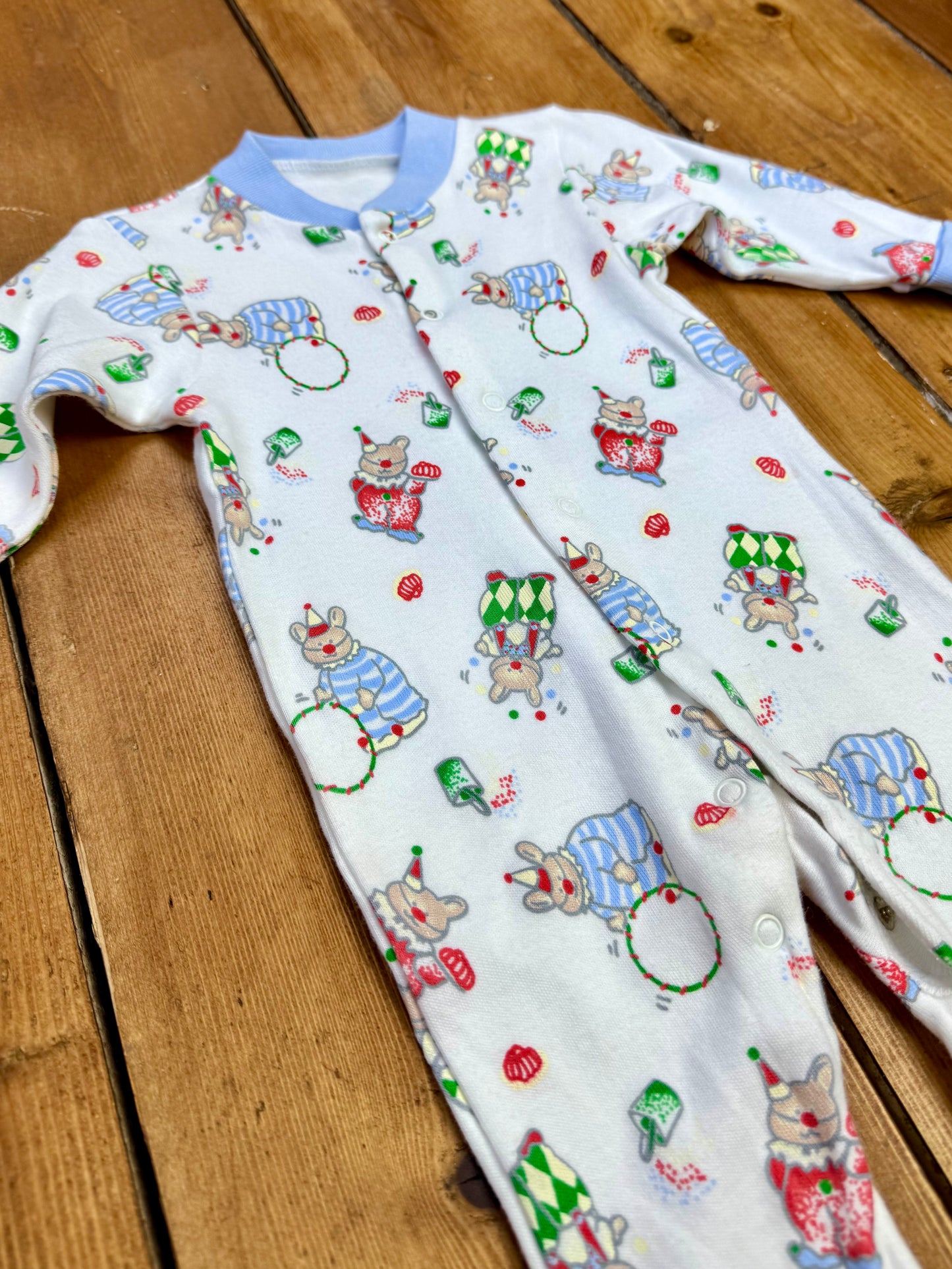 Vintage 90s Playskool Mouse Print Babygrow | 3–6 Months