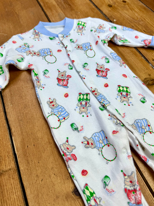 Vintage 90s Playskool Mouse Print Babygrow | 3–6 Months