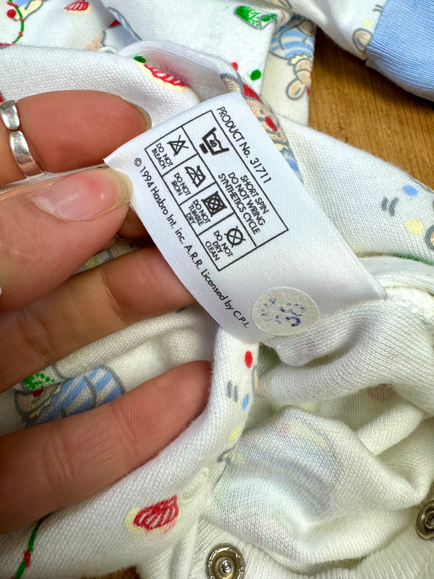 Vintage 90s Playskool Mouse Print Babygrow | 3–6 Months