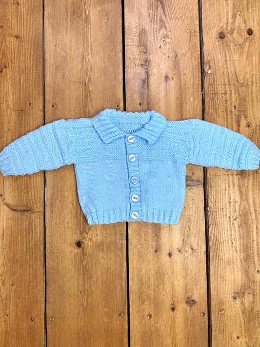 Vintage Handknit Baby Cardigan | 0-3 Months