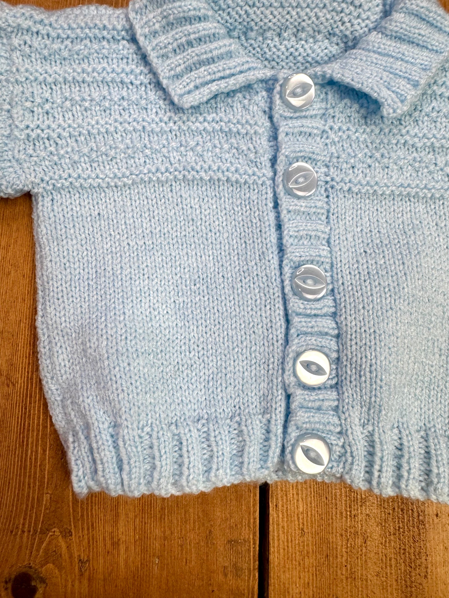 Vintage Handknit Baby Cardigan | 0-3 Months