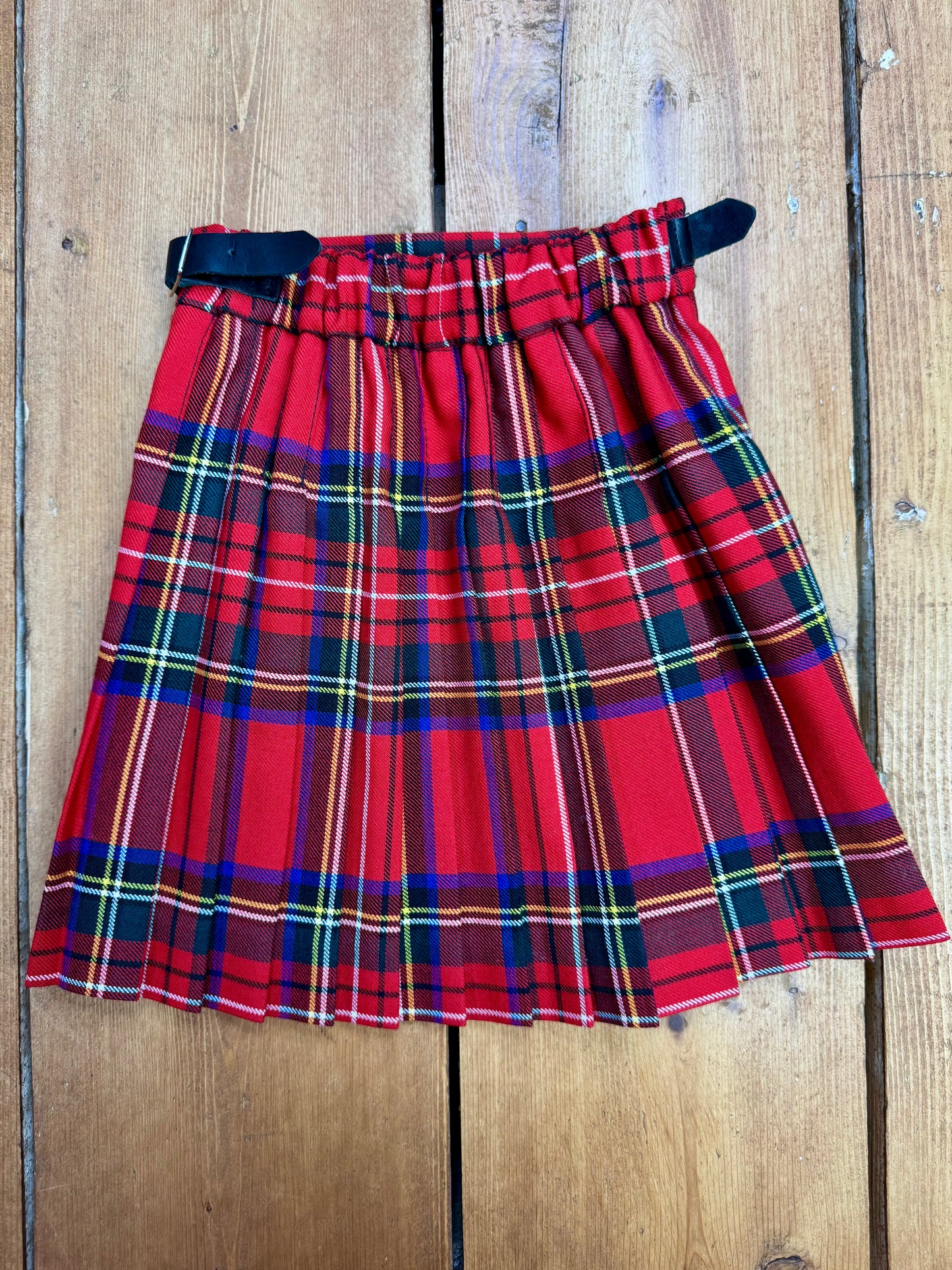 Vintage 90s Red Tartan Kilt Skirt | James Pringle Weavers | 2 Years