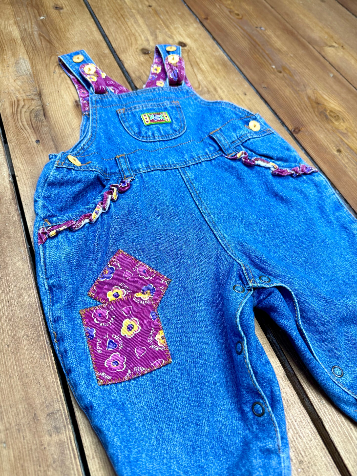 Vintage 90s Ladybird Denim Dungarees | 3-6 Months