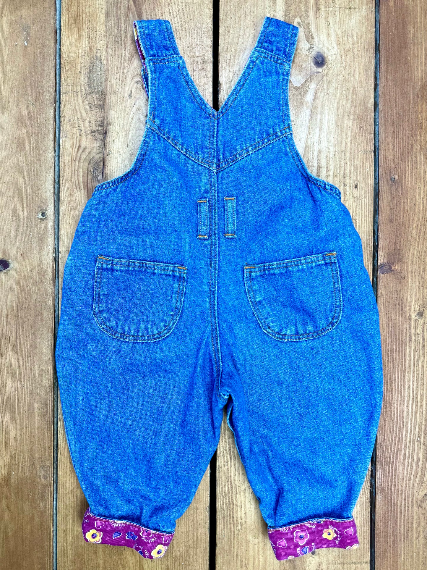 Vintage 90s Ladybird Denim Dungarees | 3-6 Months