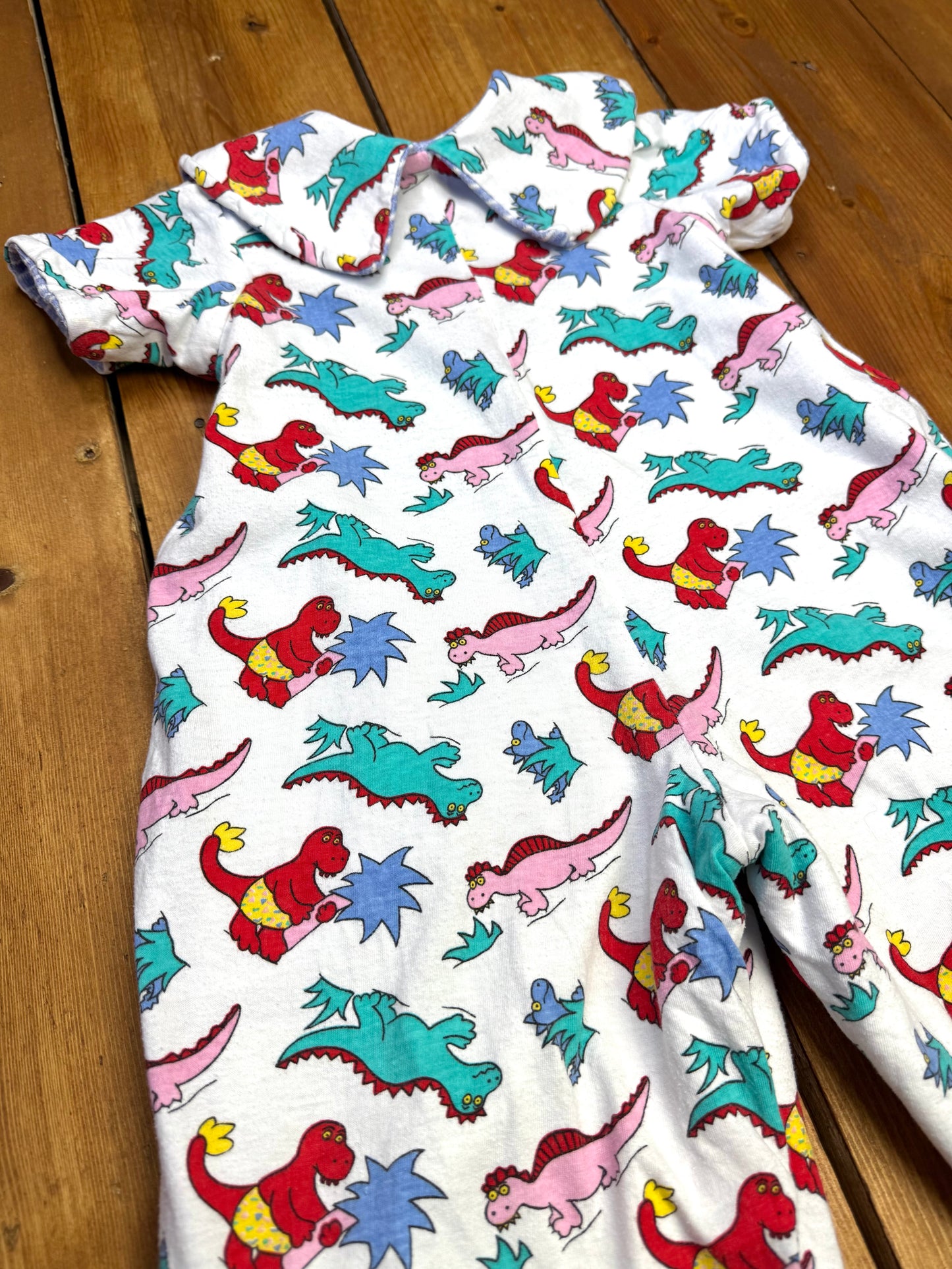 Handmade Reversible Dinosaur Print Babygrow | 6-9 Months