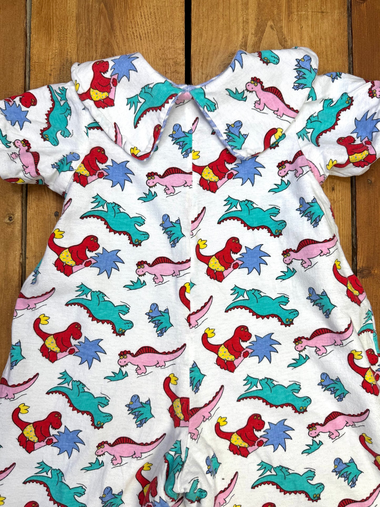 Handmade Reversible Dinosaur Print Babygrow | 6-9 Months