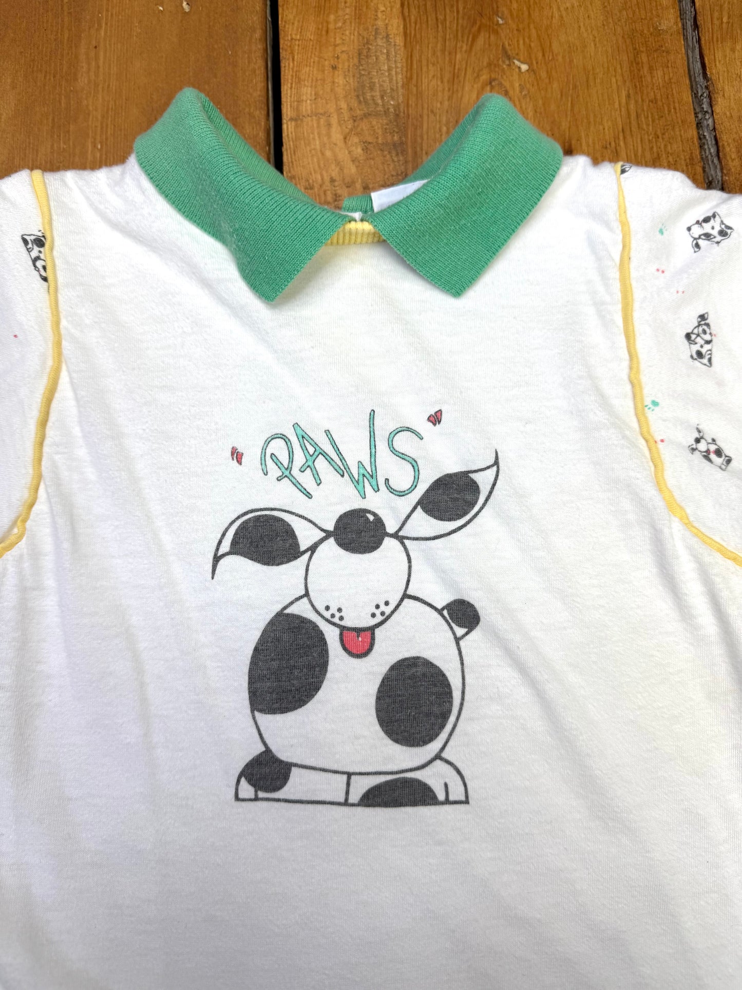 Vintage 90s Dog Print Babygrow | 6-9 Months