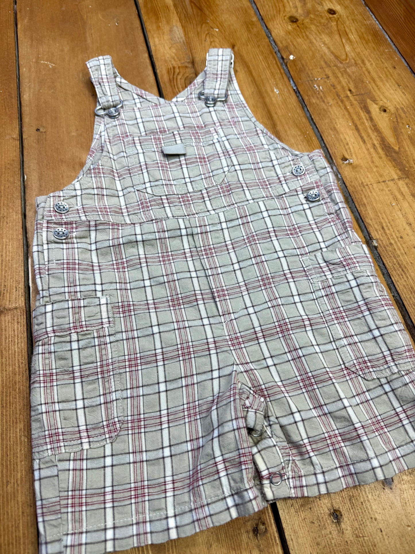 Vintage Check Dungaree Shorts | 18-24 Months