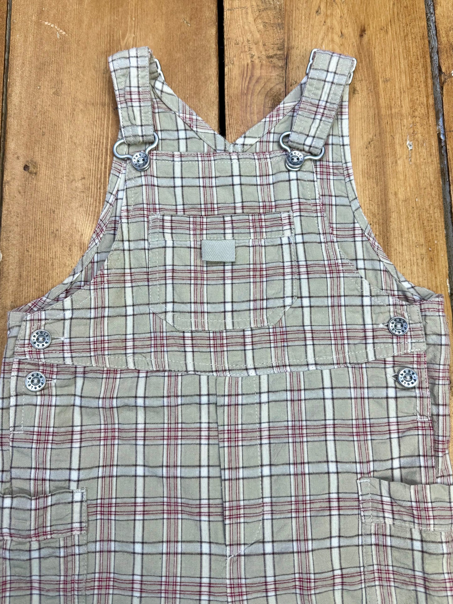 Vintage Check Dungaree Shorts | 18-24 Months
