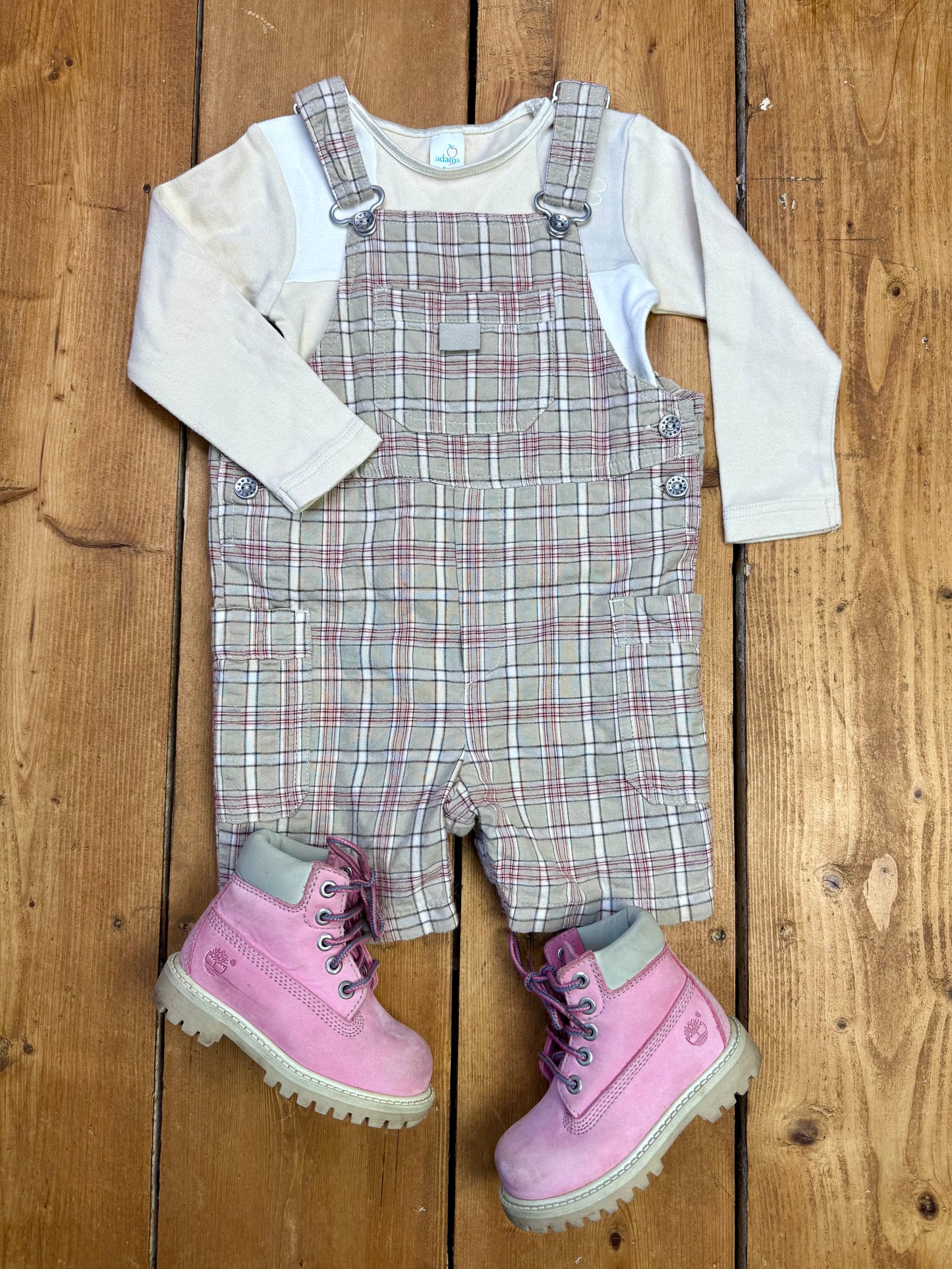 Vintage Check Dungaree Shorts | 18-24 Months