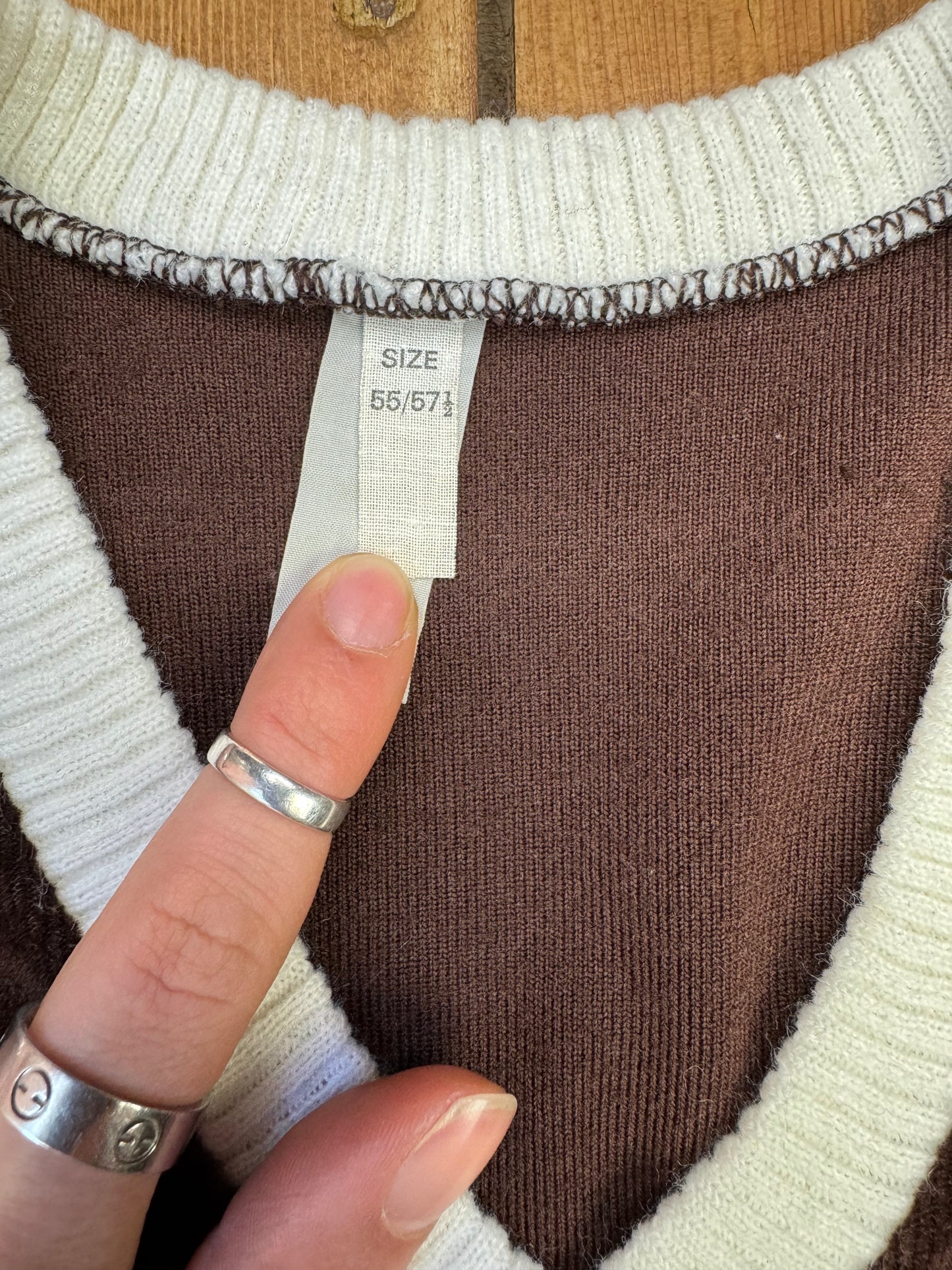 Vintage 90s Velvet Sweatshirt in Chocolate Brown | 6-7 Years