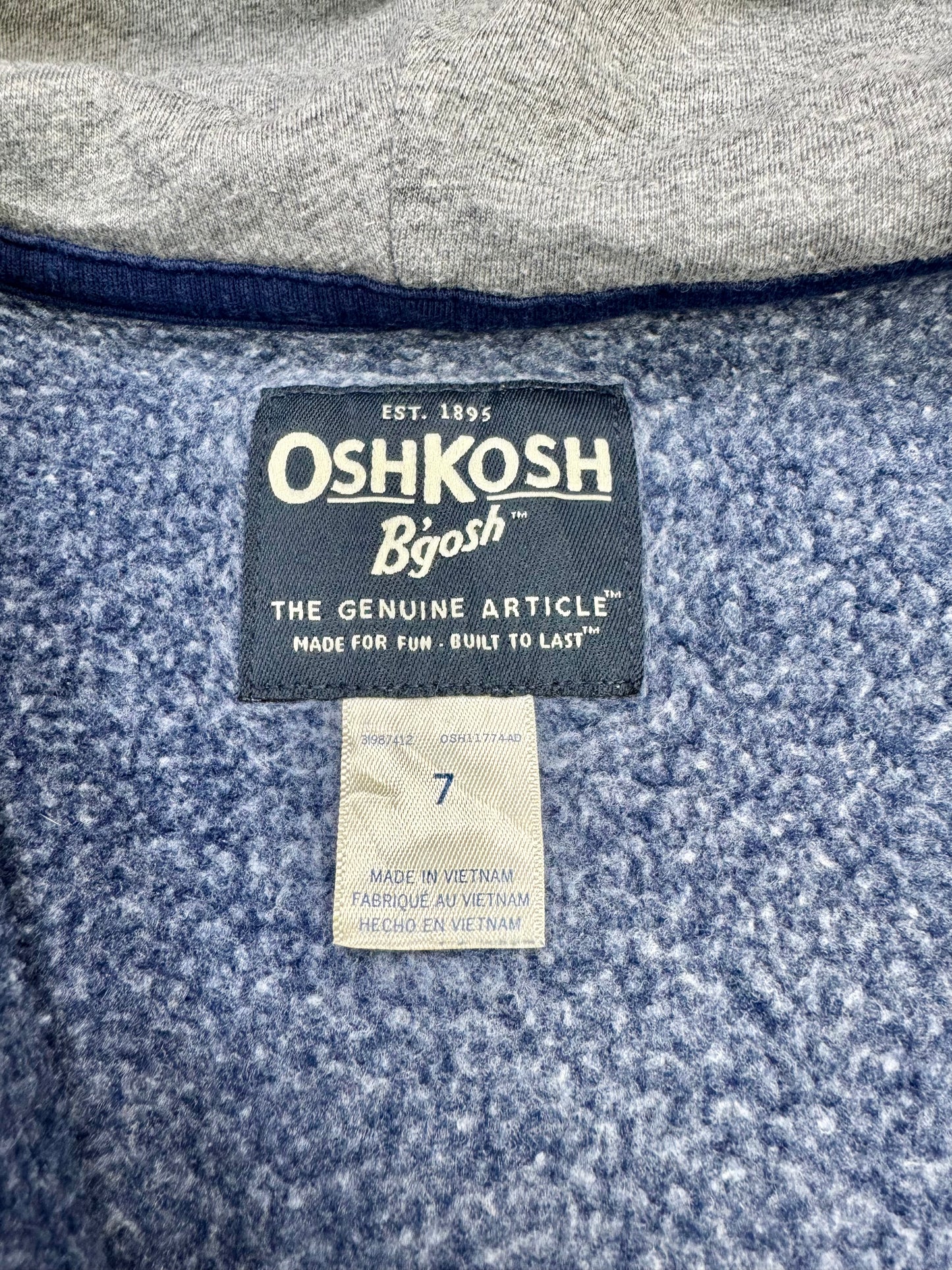 Vintage OshKosh Blue Hoodie | 7 Years