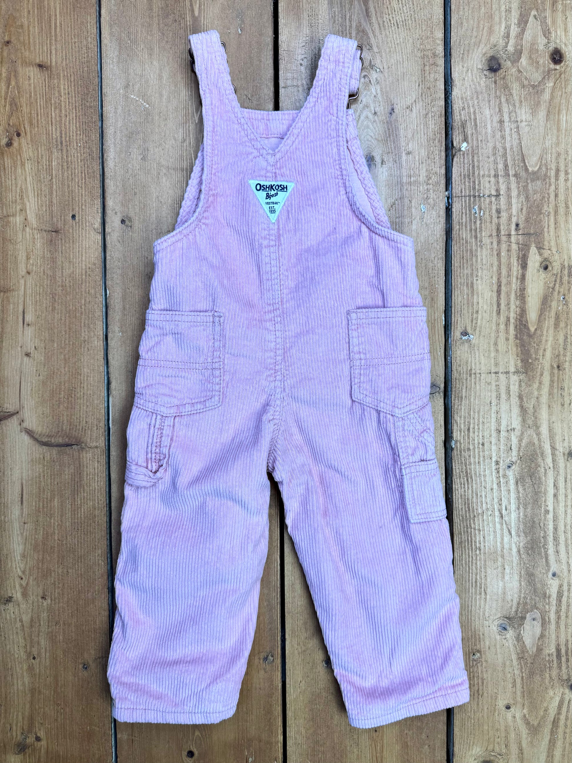 Oshkosh pink corduroy dungarees