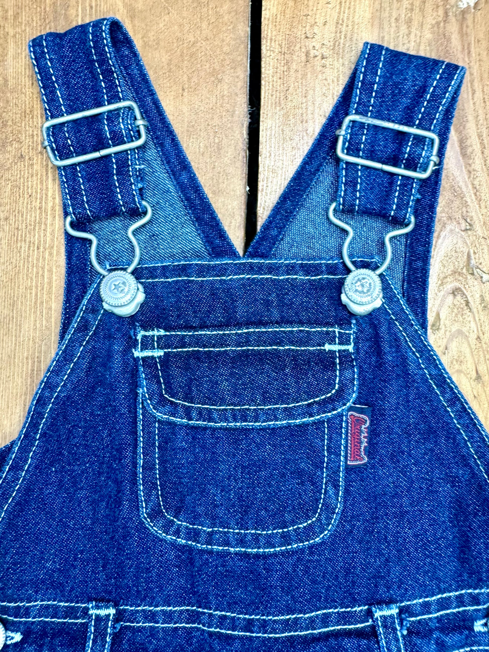 Vintage deadstock denim kids dungarees