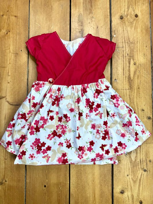 Handmade reversible floral toddler dress