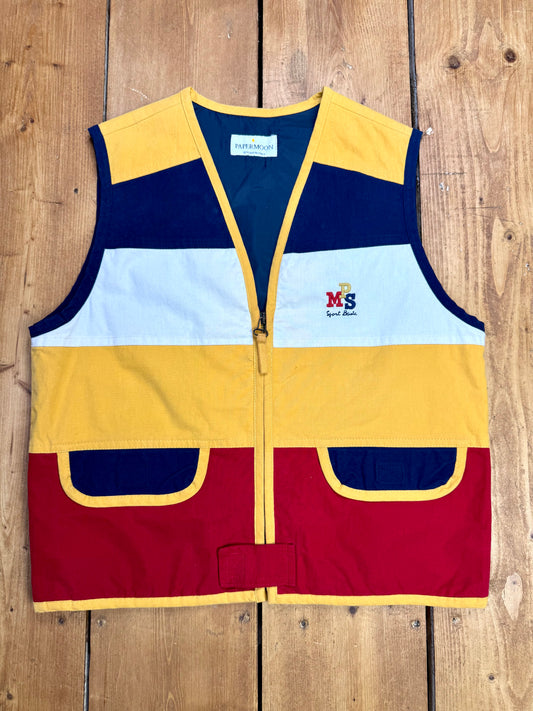 Vintage 90s Colour Block Utility Vest | Sports Basic Zip Gilet