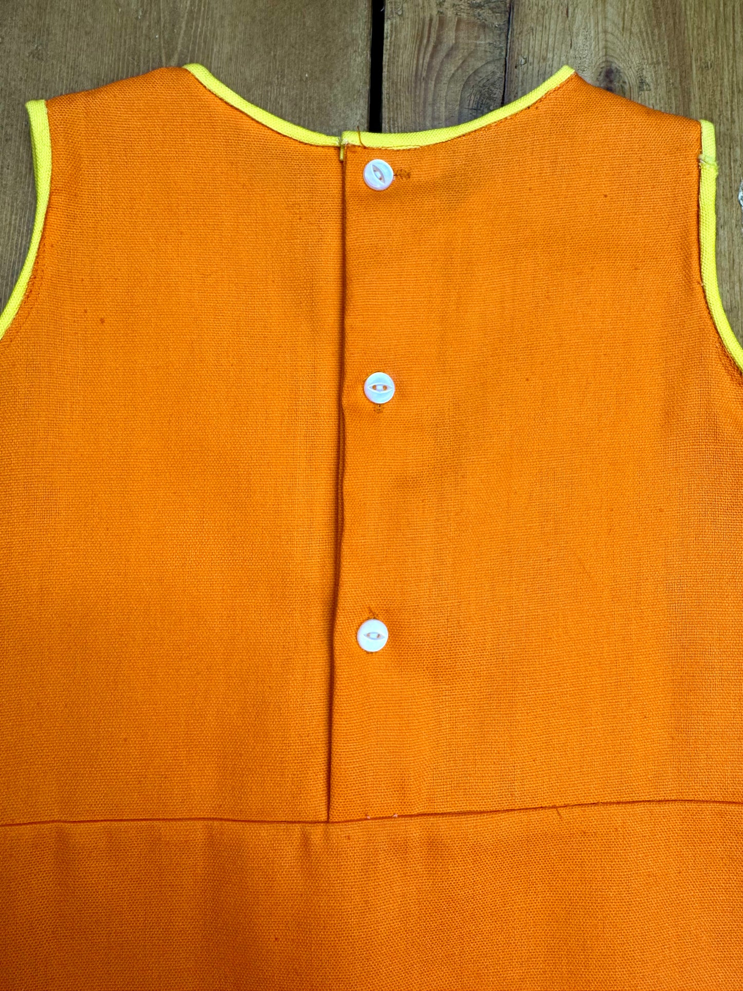 Kids vintage 70s orange tunic dress