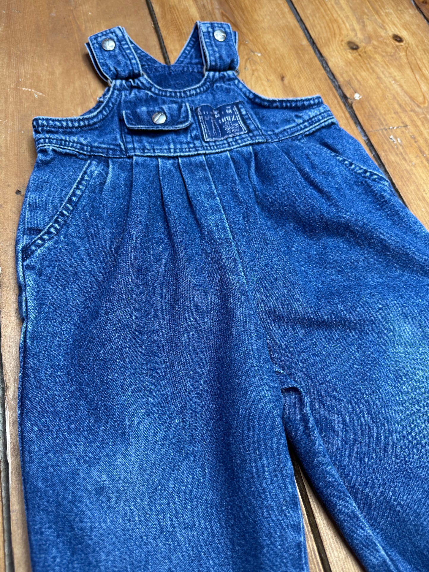 Vintage 90s kids denim dungarees handpicked for Bee Tiny kids Vintage