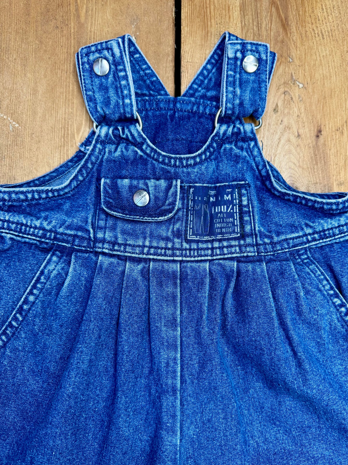 Vintage 90s kids denim dungarees handpicked for Bee Tiny kids Vintage