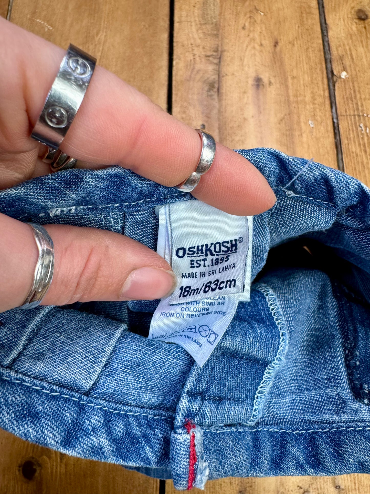 Vintage OshKosh Denim Pleated Wrap Skirt | 18 Months