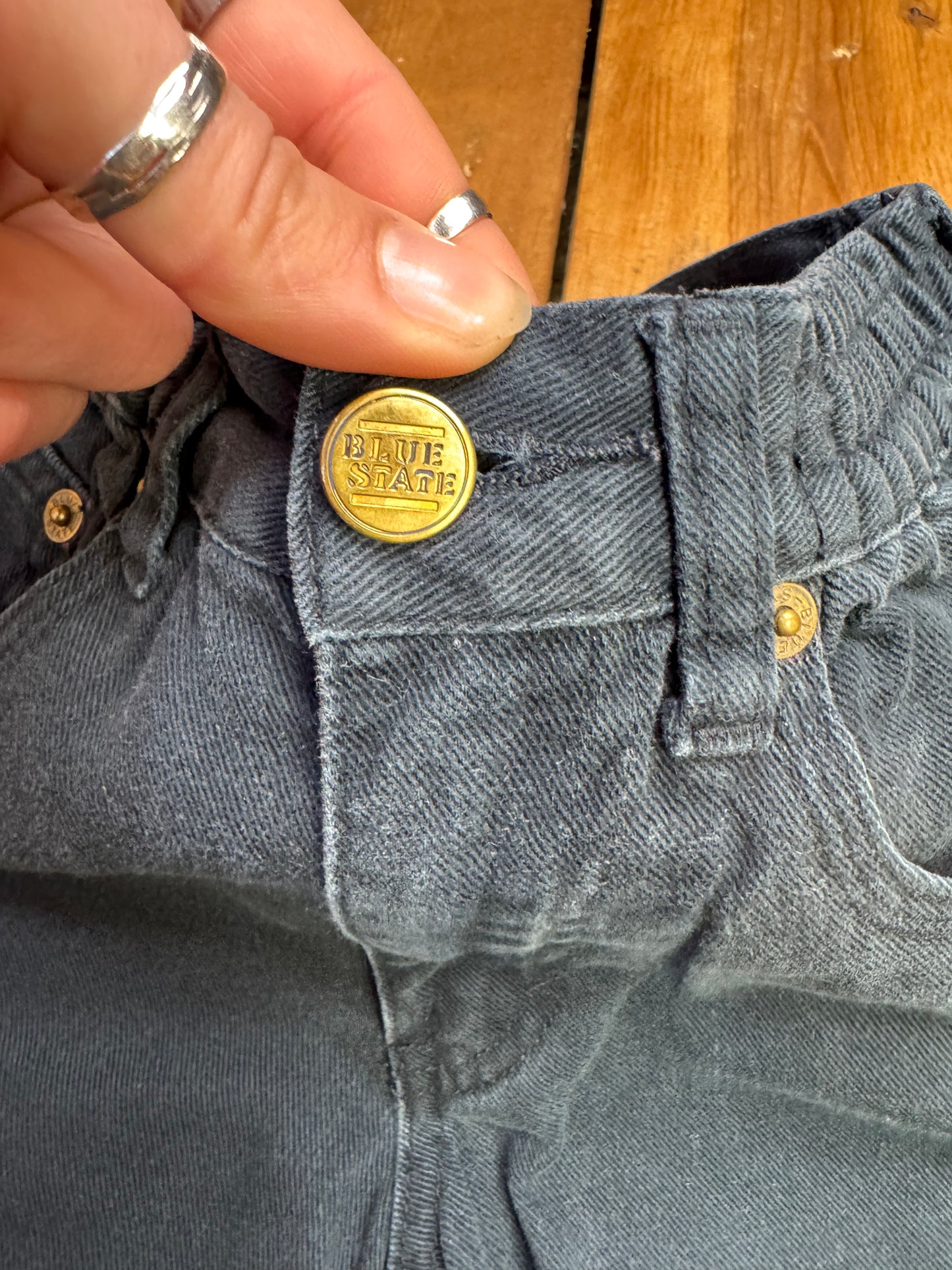 Vintage 90s Blue Star Navy Kids Denim Jeans | 4-5 Years