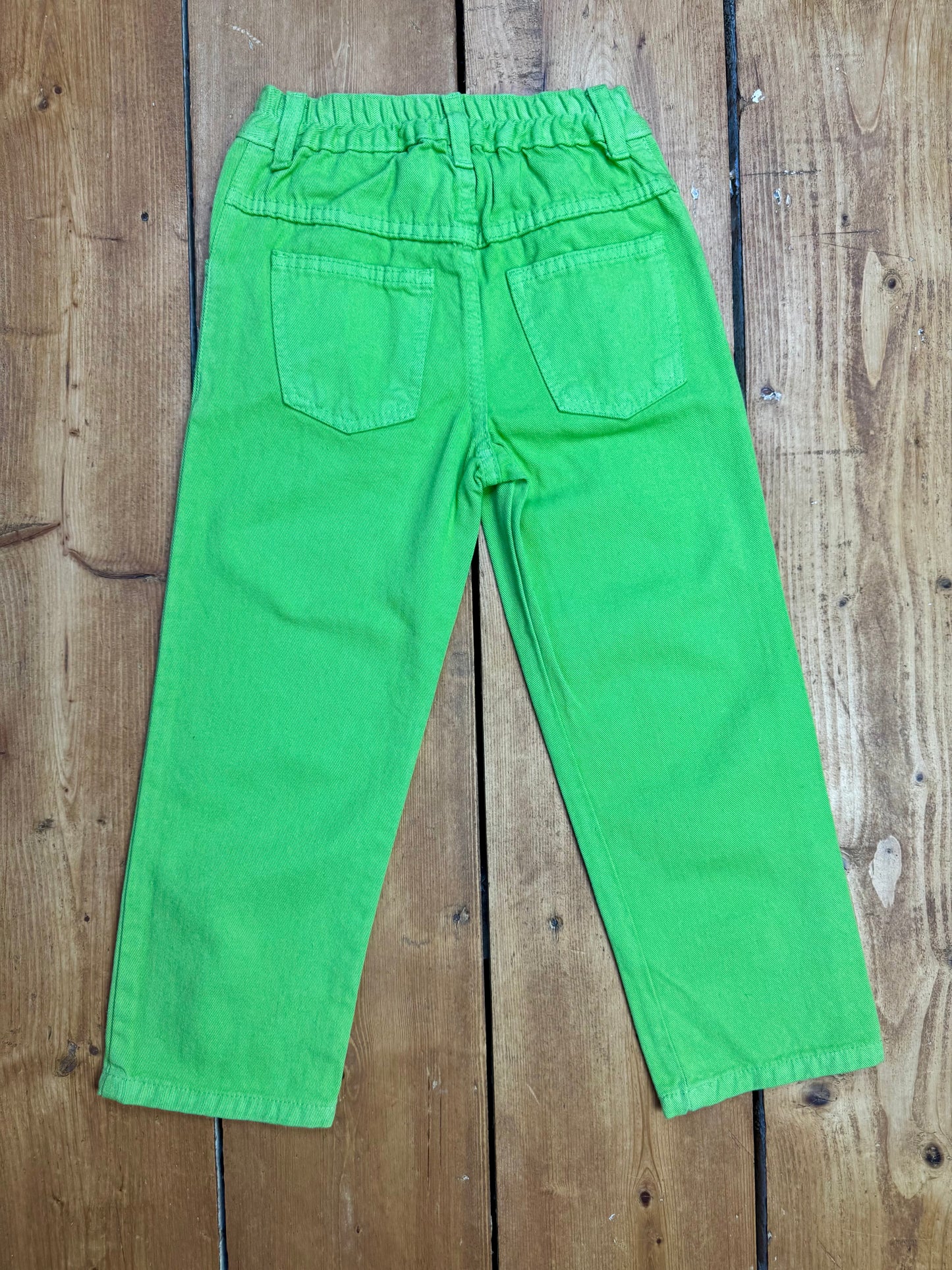 Vintage Y2K green kids denim jeans, age 2-3 years. Handpicked for Bee Tiny kids vintage. 