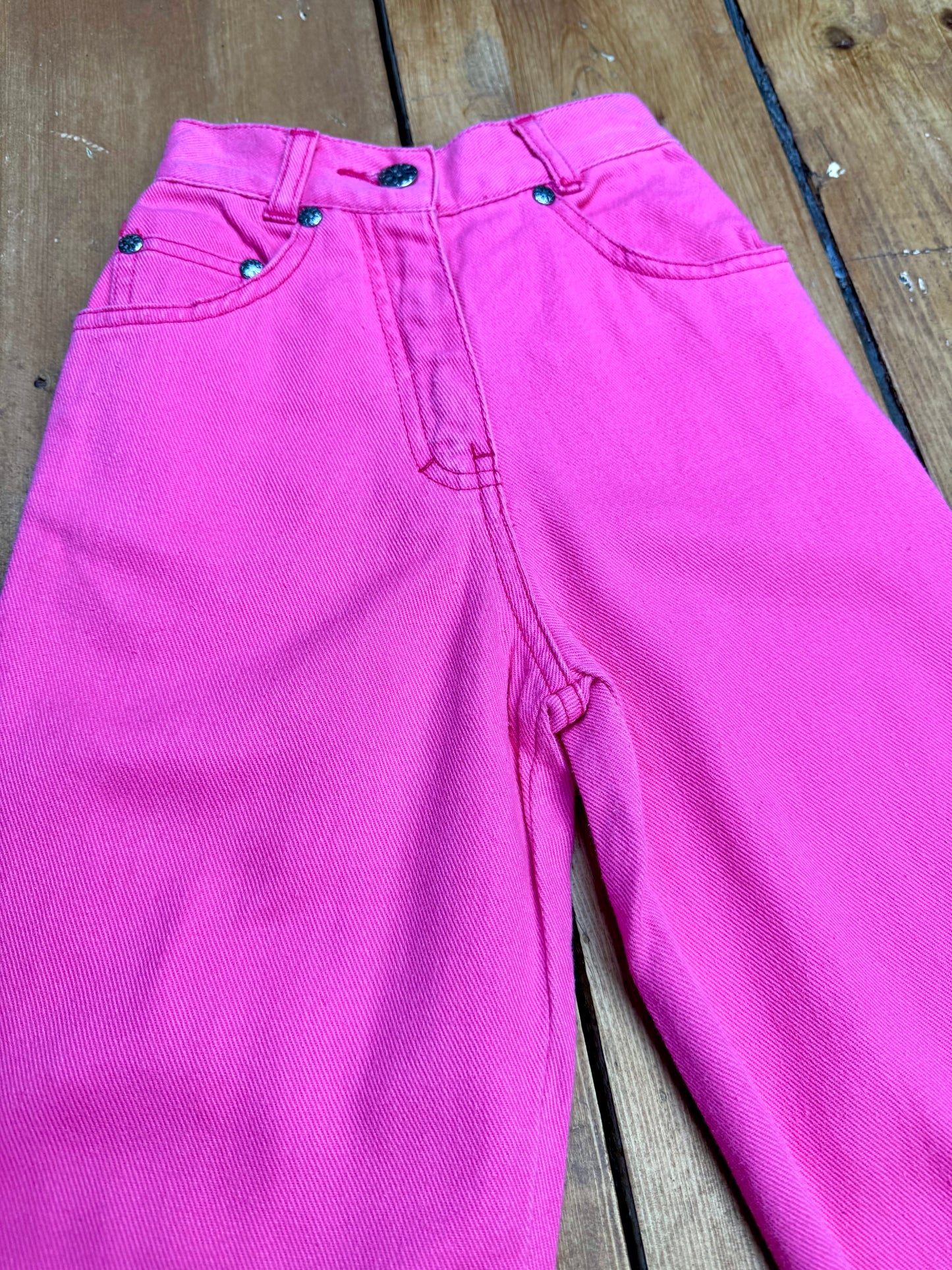 Vintage Y2K Pink denim jeans, age 2-3 years. Handpicked for Bee Tiny kids vintage. 