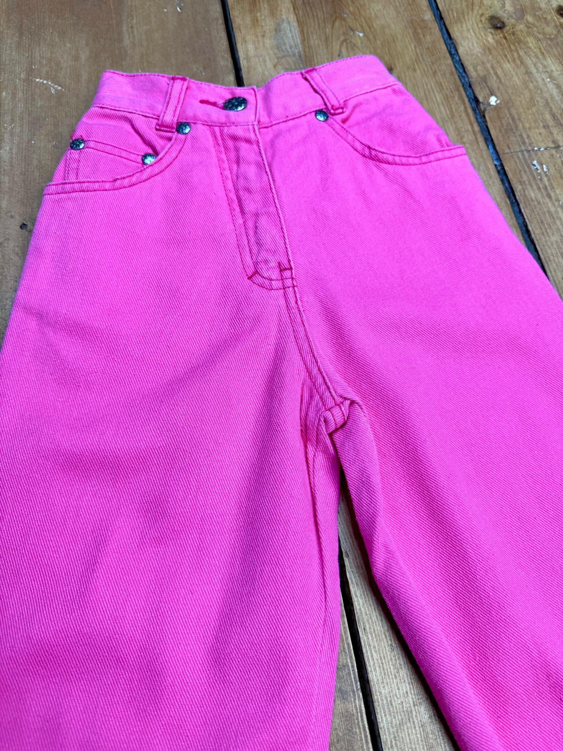 Vintage Y2K Pink denim jeans, age 2-3 years. Handpicked for Bee Tiny kids vintage. 